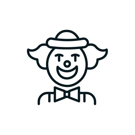 Clown icon. Vector illustration, symbol  design styleのイラスト素材