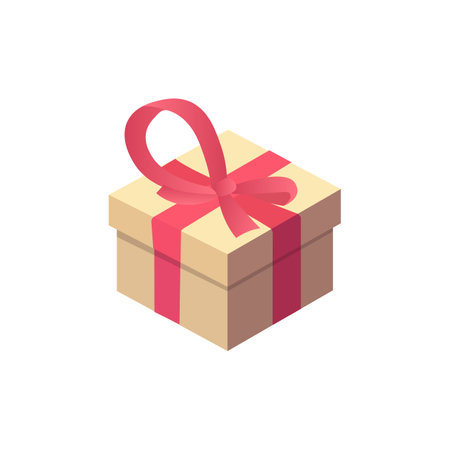 Gift Box Icon. Sale, shopping concept. Isolated vector illustration.のイラスト素材