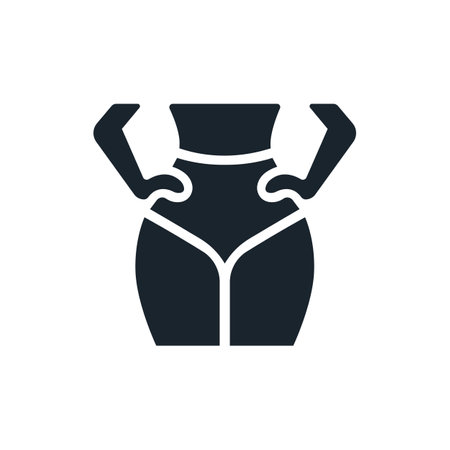 Weight loss icon. women's waist Fitness and health. Vector illustrationのイラスト素材