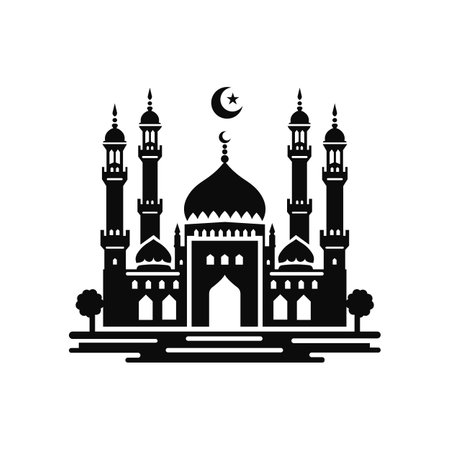 Masjid, mosque icon. Vector illustrationのイラスト素材