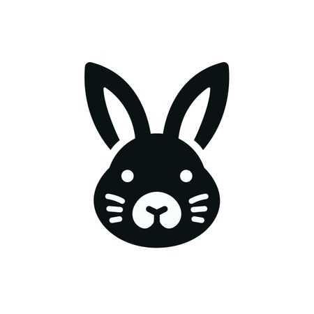 Rabbit icon. Bunny face. Easter and animal concept. Vector illustrationのイラスト素材