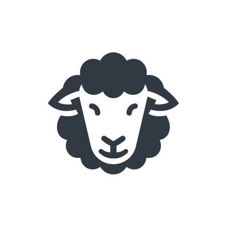 Sheep icon, animal head. lamb symbol Vector illustrationのイラスト素材