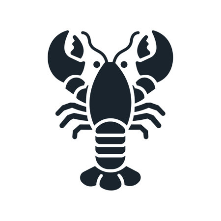Lobster icon. Sea products, crayfish. isolated vector illustrationのイラスト素材