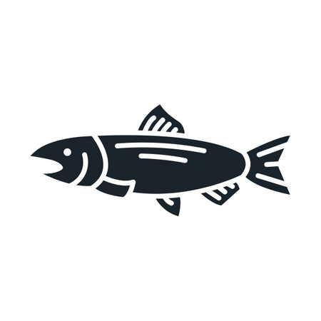 Salmon flat icon. Fish and seafood. isolated vector illustrationのイラスト素材