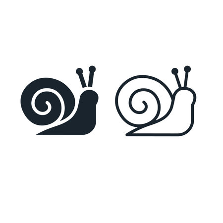 Snail flat and line icon, slug. Mollusc invertebrates. isolated vector illustrationのイラスト素材