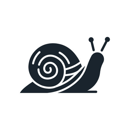 Snail flat icon, slug. Mollusc invertebrates. isolated vector illustrationのイラスト素材