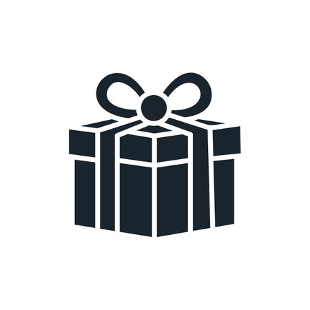 Gift Box flat icon. E-commerce and shopping. isolated vector illustrationのイラスト素材