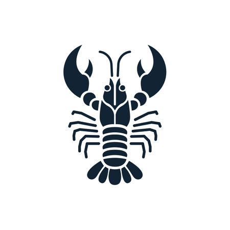 Lobster icon. Sea products, crayfish.のイラスト素材