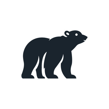 Simple wild bear symbolのイラスト素材