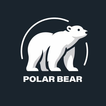 Polar bear, Ice Bear. Vector illustrationのイラスト素材