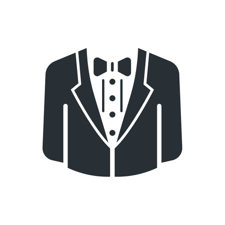 Suit jacket icon. Outfit, tuxedo. isolated vector illustrationのイラスト素材