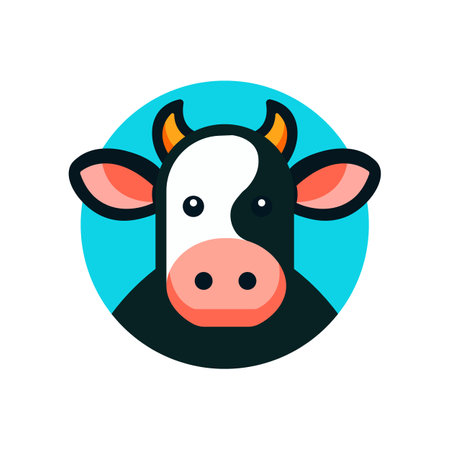 Cow icon , agriculture farming concept. isolated vector illustrationのイラスト素材