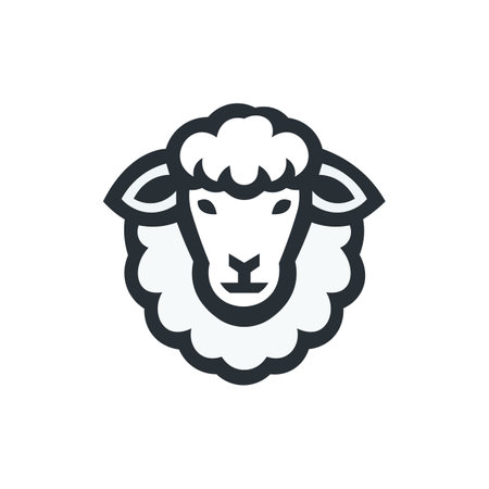 Sheep icon, animal head. lamb symbol Vector illustrationのイラスト素材