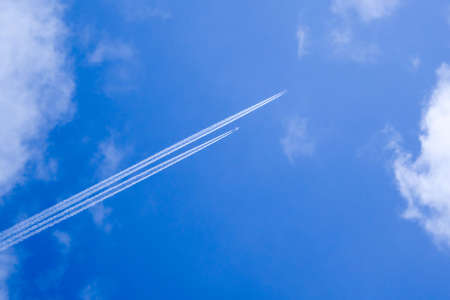 Two airplane race to skyの写真素材