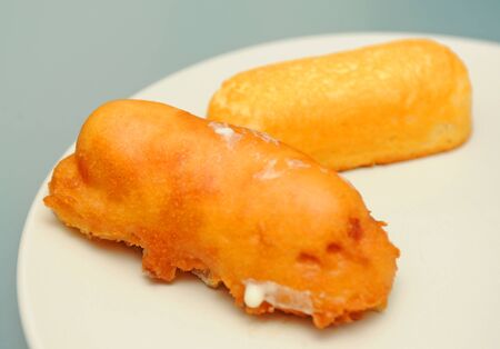 Unhealthy fried snack cake that contributes to the obesity epidemicの写真素材