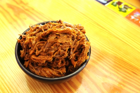 shredded beef in side dish bowlの写真素材