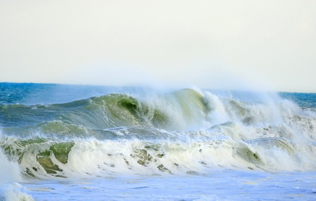Ocean waves during tropical storm in floridaの写真素材