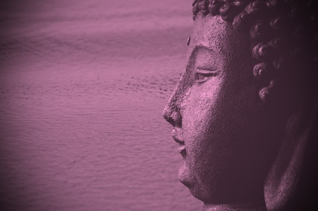 Pink Buddha with water background for Buddhism conceptの写真素材