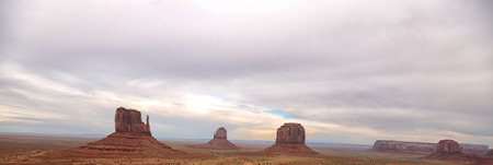 Monument Valley landscape on a cloudy day