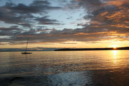 Birch Bay Sunsetの写真素材