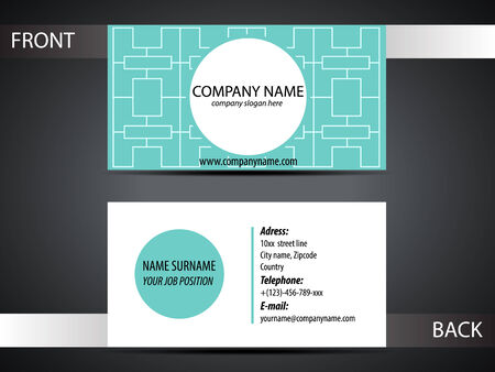 Modern simple blue business card templateのイラスト素材