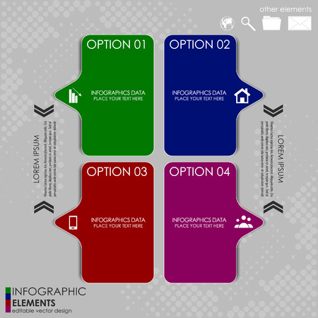 Modern infographic option bannerのイラスト素材