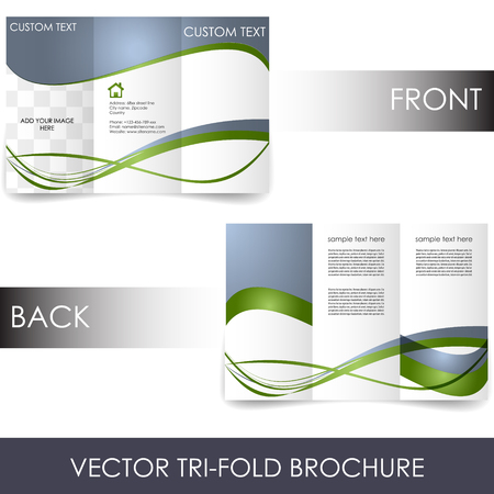 Tri-fold corporate business store brochureのイラスト素材