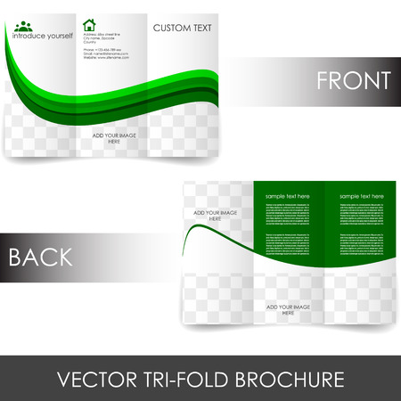 Tri-fold corporate business store brochureのイラスト素材