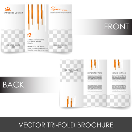 Tri-fold corporate business store brochureのイラスト素材