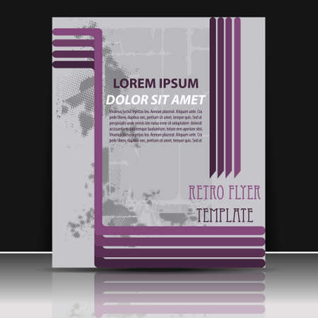 Retro flyer templateのイラスト素材