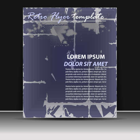 Retro flyer templateのイラスト素材