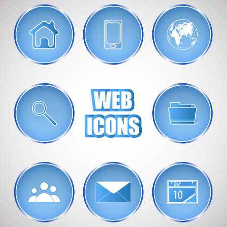 web icons setのイラスト素材