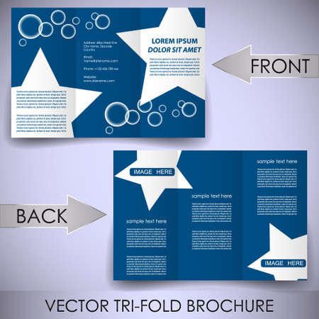 Tri-fold business store templateのイラスト素材