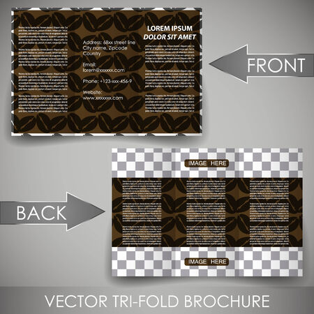 Business three fold flyer template or corporate brochureのイラスト素材