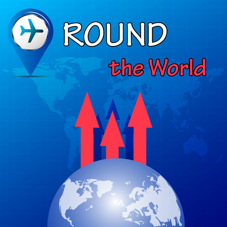 Vector background with the theme of travel のイラスト素材