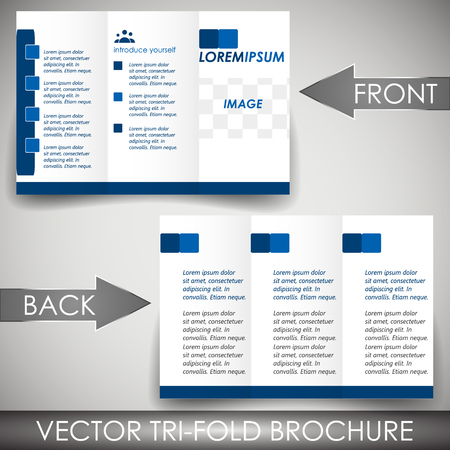 Tri-fold corporate business store brochureのイラスト素材