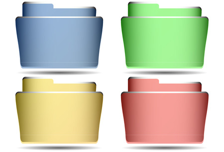 File folder vector isolated setのイラスト素材