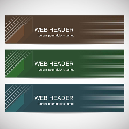 Web header in flat design styleのイラスト素材