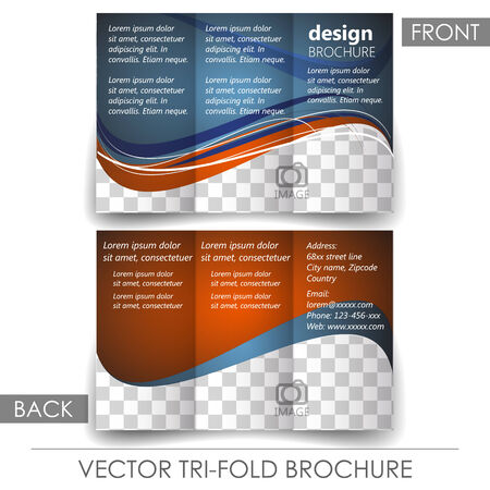 Tri fold corporate business store brochureのイラスト素材