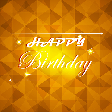 Happy birthday vector illustration with light on the backgroundのイラスト素材