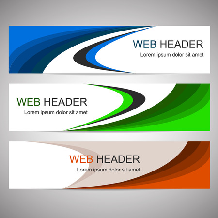 Simple horizontal web headers or bannersのイラスト素材