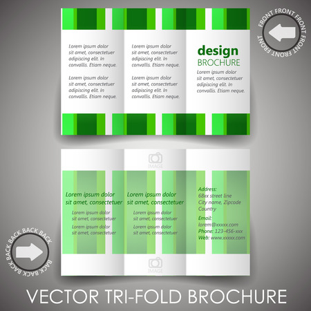 Business tri-fold flyer template or corporate brochure, cover designのイラスト素材