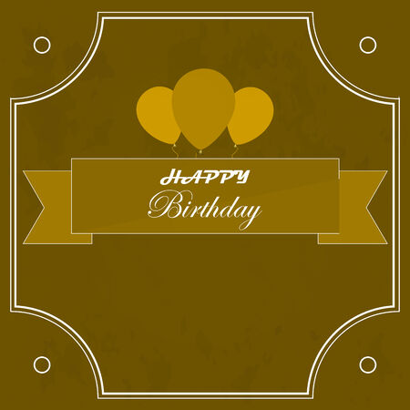 Happy birthday card in retro styleのイラスト素材