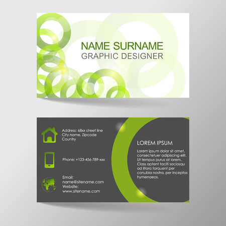 Modern business card template or visiting card setのイラスト素材