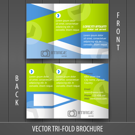 Tri-fold business store brochure, cover designのイラスト素材
