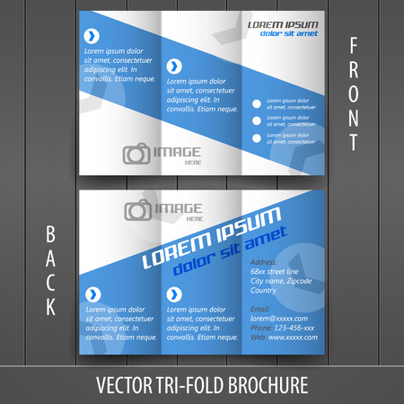 Tri-fold business store brochure, cover designのイラスト素材