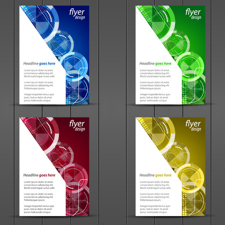 Collection of business flyer template, brochures, cover designのイラスト素材