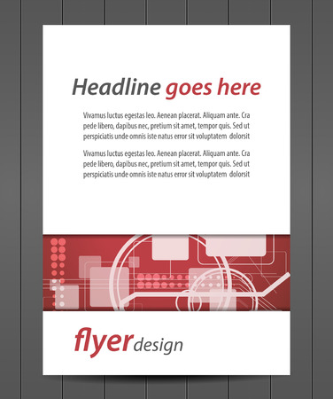 Flyer or cover design with technological patternのイラスト素材