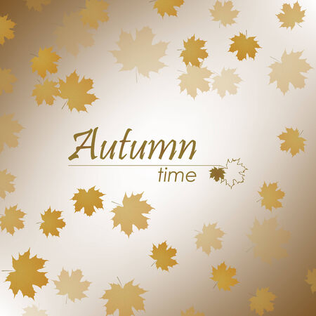 Autumn background, illustration with leavesのイラスト素材