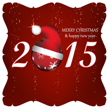 Christmas background with christmas hatのイラスト素材